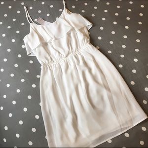 BCBGeneration White Ruffle Dress XXS